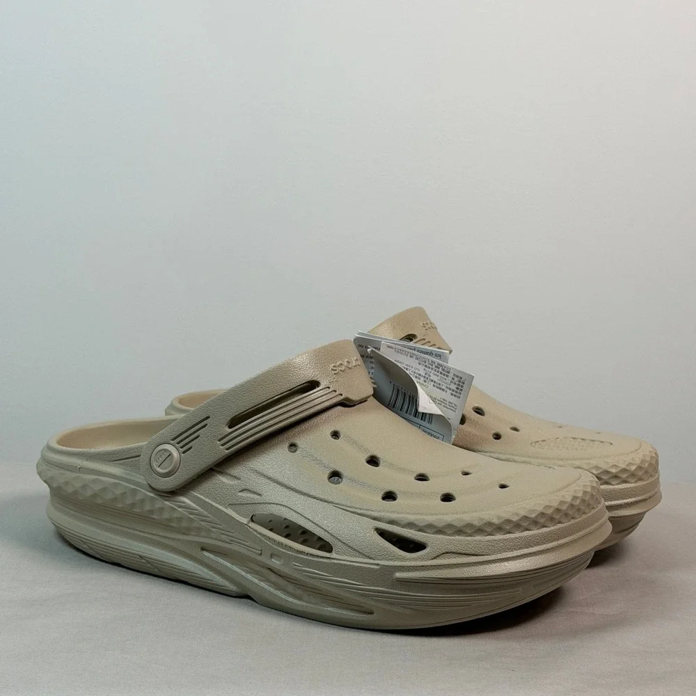 NEW Crocs Off Grid Clog Mens 7 Womens 9 Slip On Sandal 209501-2V3 Tan